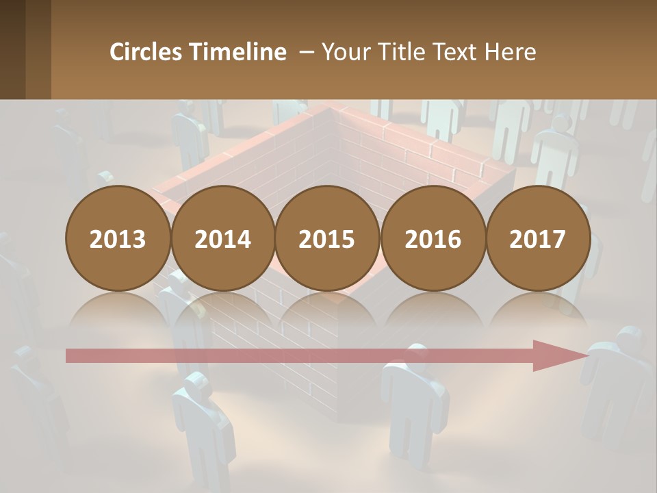 A Group Of People Standing Around A Brick Wall PowerPoint Template