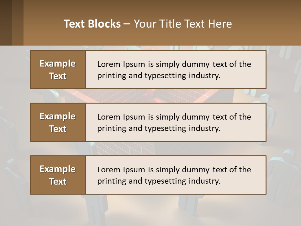 A Group Of People Standing Around A Brick Wall PowerPoint Template