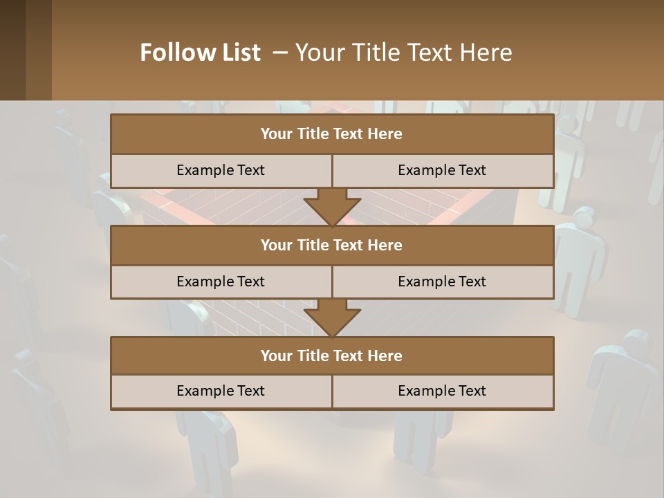 A Group Of People Standing Around A Brick Wall PowerPoint Template