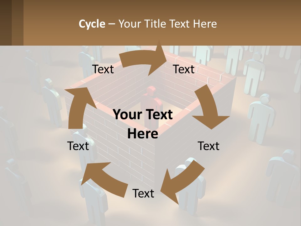 A Group Of People Standing Around A Brick Wall PowerPoint Template