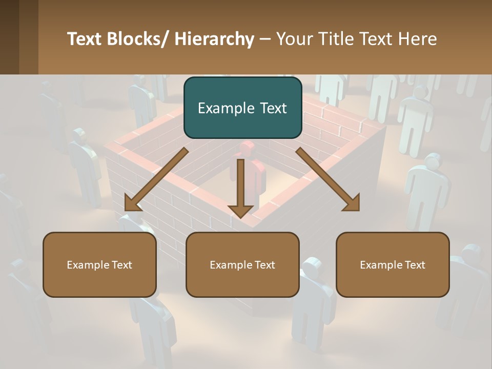 A Group Of People Standing Around A Brick Wall PowerPoint Template