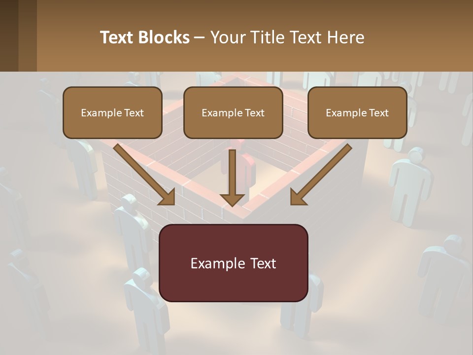 A Group Of People Standing Around A Brick Wall PowerPoint Template