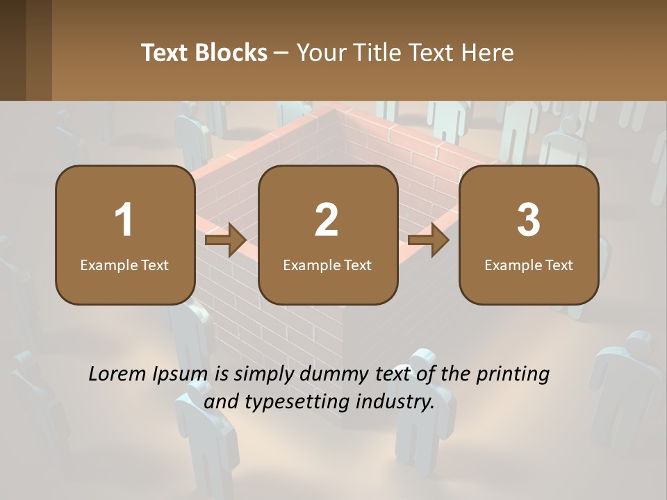 A Group Of People Standing Around A Brick Wall PowerPoint Template