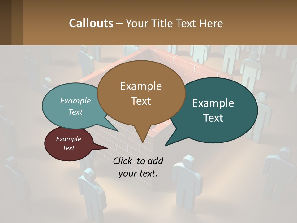 A Group Of People Standing Around A Brick Wall PowerPoint Template