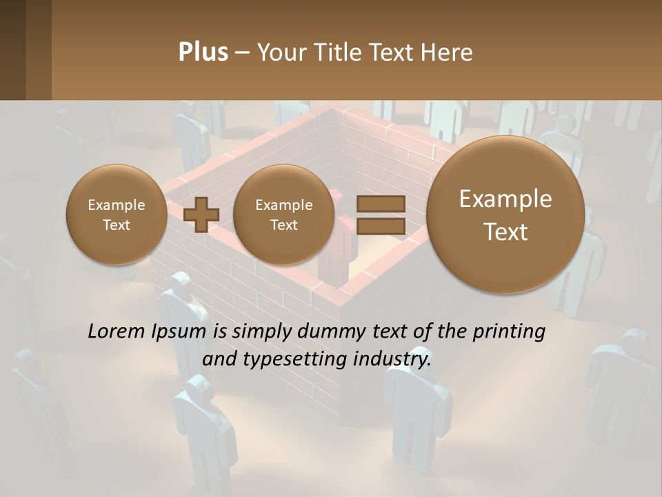 A Group Of People Standing Around A Brick Wall PowerPoint Template