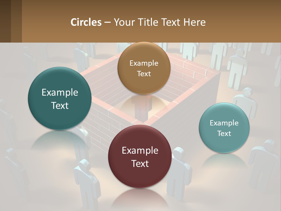 A Group Of People Standing Around A Brick Wall PowerPoint Template