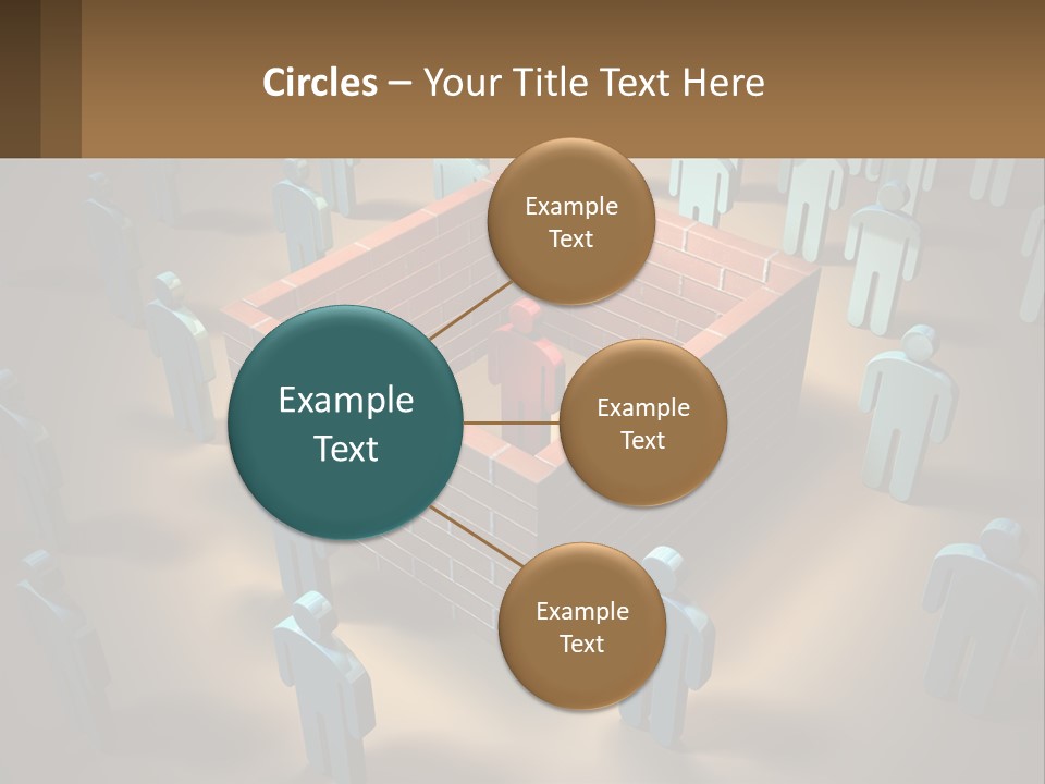 A Group Of People Standing Around A Brick Wall PowerPoint Template