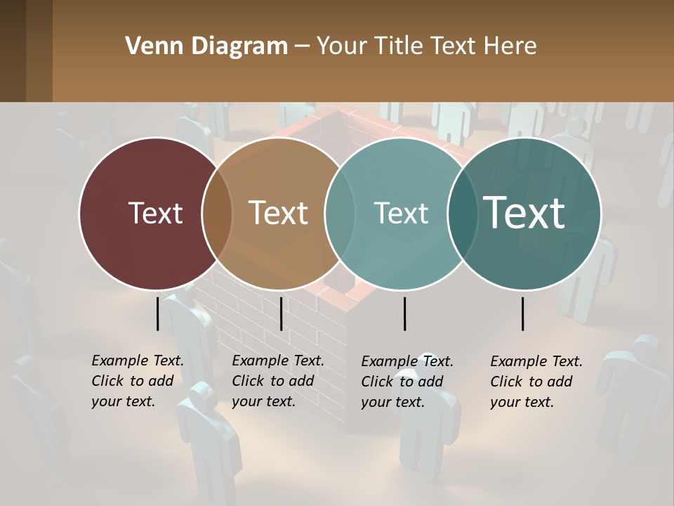 A Group Of People Standing Around A Brick Wall PowerPoint Template