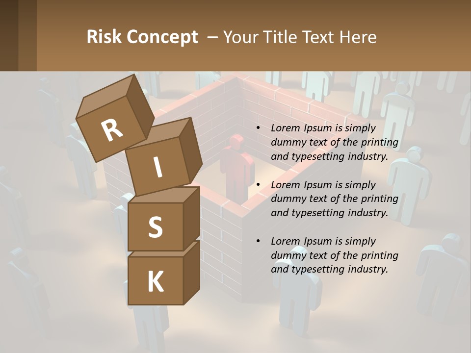 A Group Of People Standing Around A Brick Wall PowerPoint Template