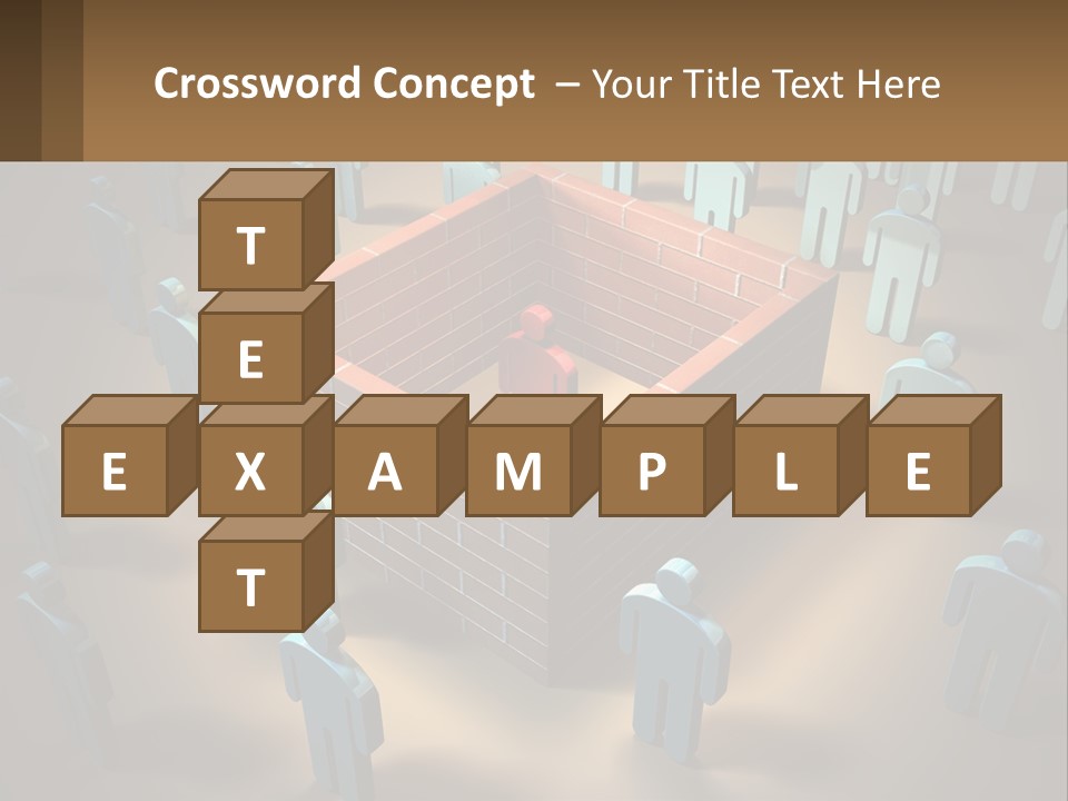 A Group Of People Standing Around A Brick Wall PowerPoint Template