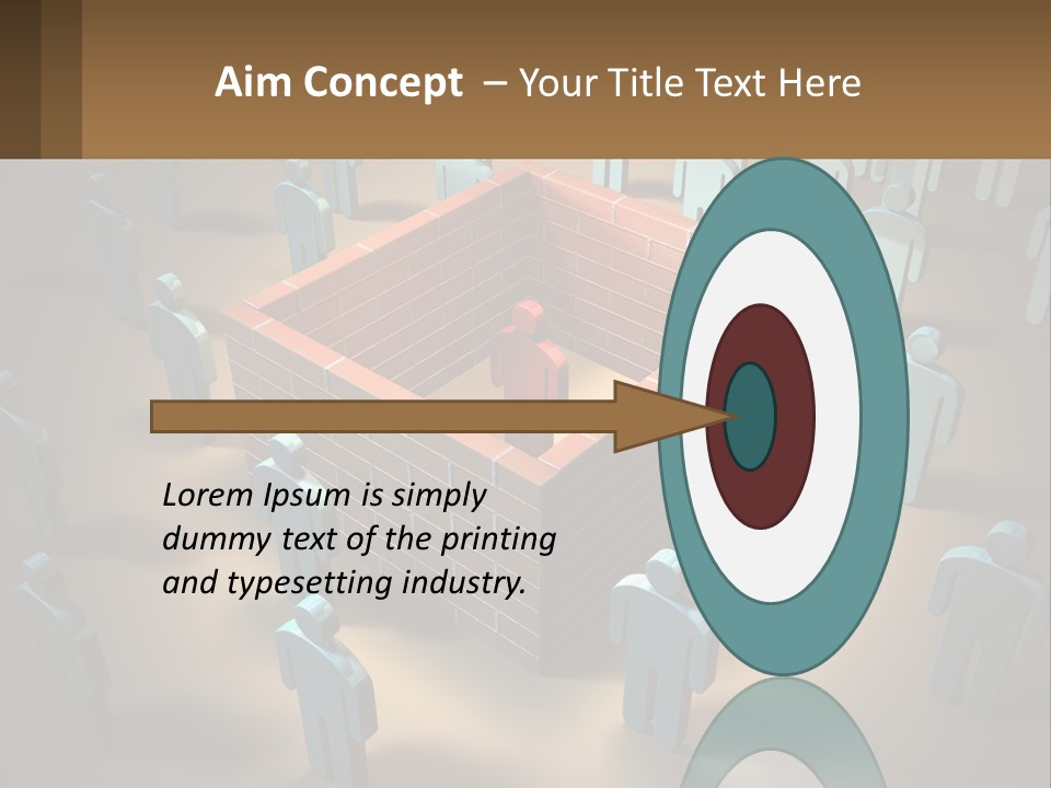 A Group Of People Standing Around A Brick Wall PowerPoint Template