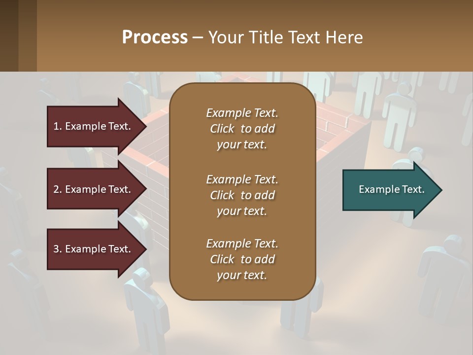 A Group Of People Standing Around A Brick Wall PowerPoint Template