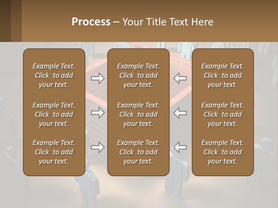 A Group Of People Standing Around A Brick Wall PowerPoint Template