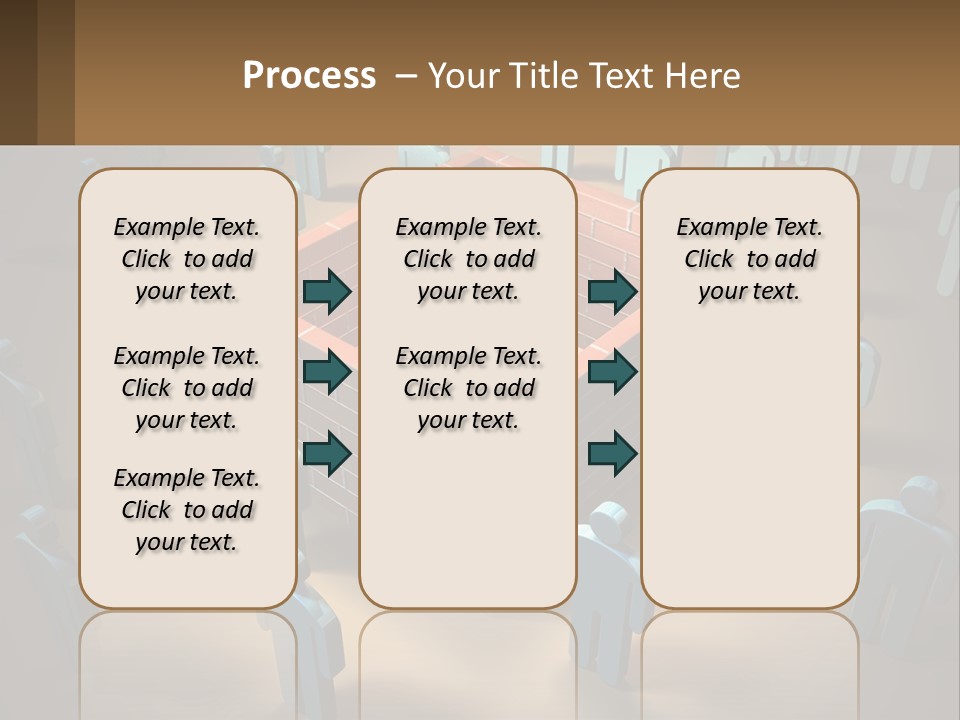 A Group Of People Standing Around A Brick Wall PowerPoint Template