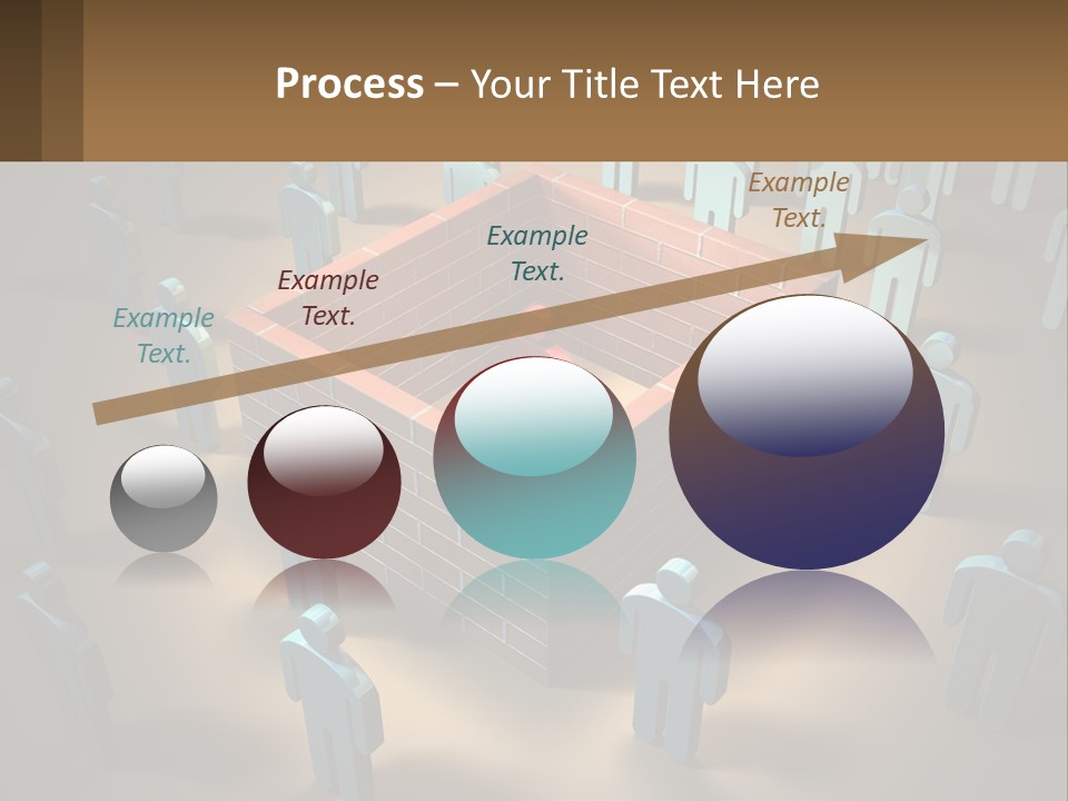 A Group Of People Standing Around A Brick Wall PowerPoint Template