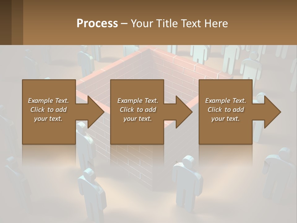 A Group Of People Standing Around A Brick Wall PowerPoint Template