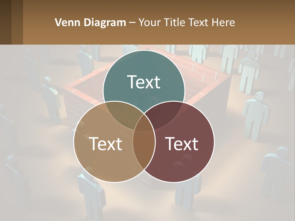 A Group Of People Standing Around A Brick Wall PowerPoint Template