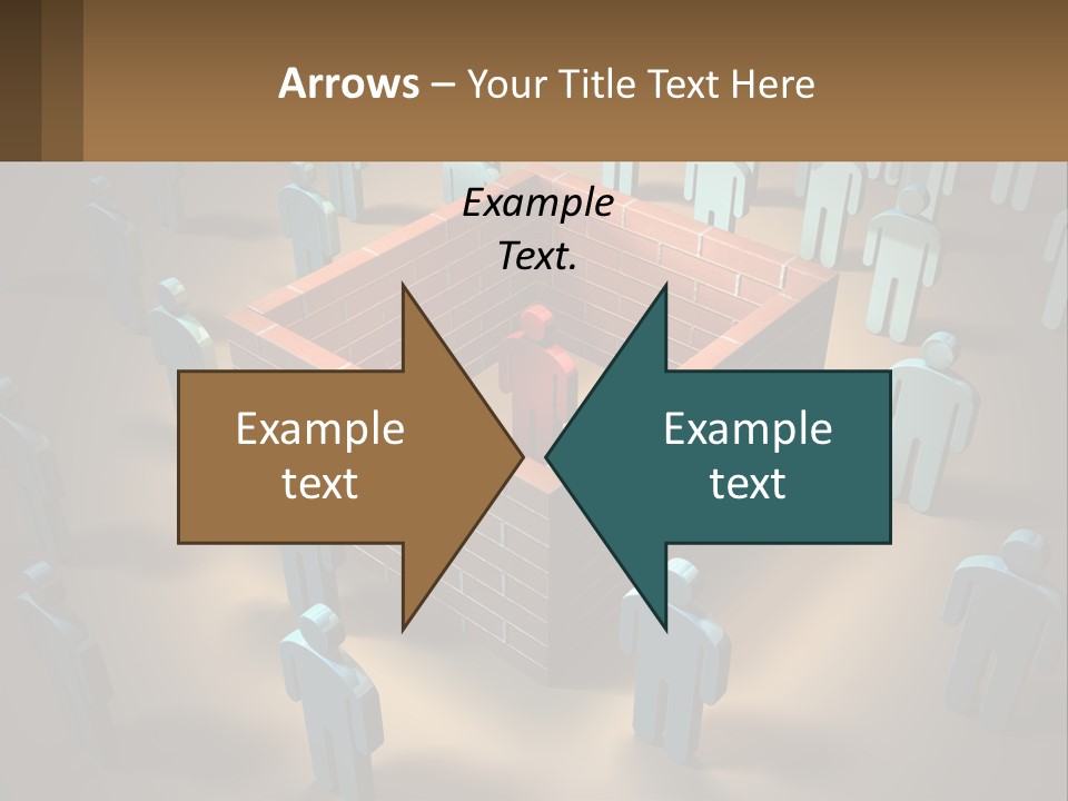 A Group Of People Standing Around A Brick Wall PowerPoint Template