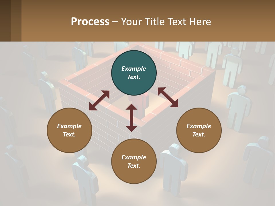 A Group Of People Standing Around A Brick Wall PowerPoint Template