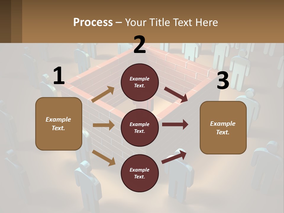 A Group Of People Standing Around A Brick Wall PowerPoint Template