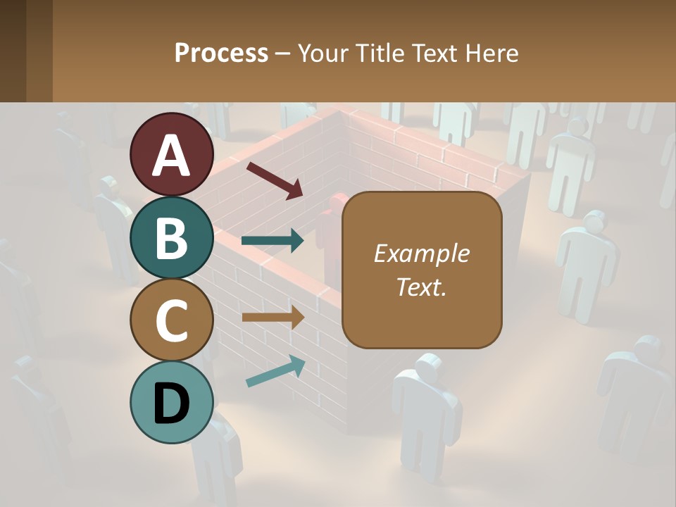 A Group Of People Standing Around A Brick Wall PowerPoint Template