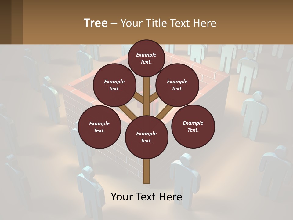 A Group Of People Standing Around A Brick Wall PowerPoint Template