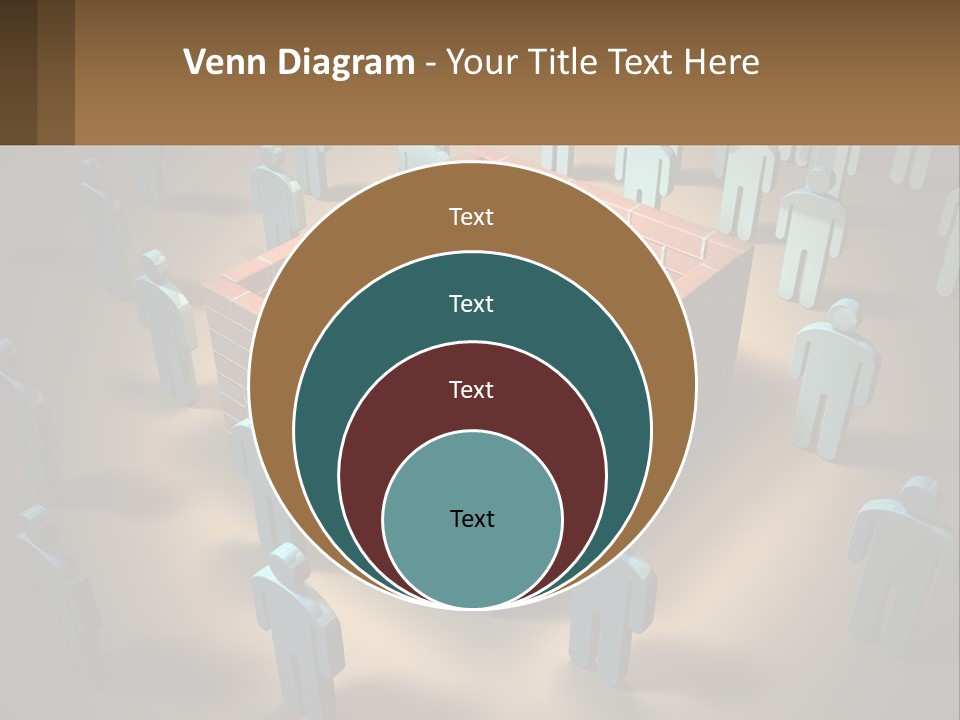 A Group Of People Standing Around A Brick Wall PowerPoint Template