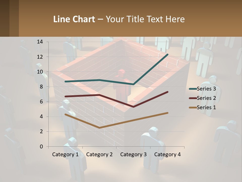 A Group Of People Standing Around A Brick Wall PowerPoint Template