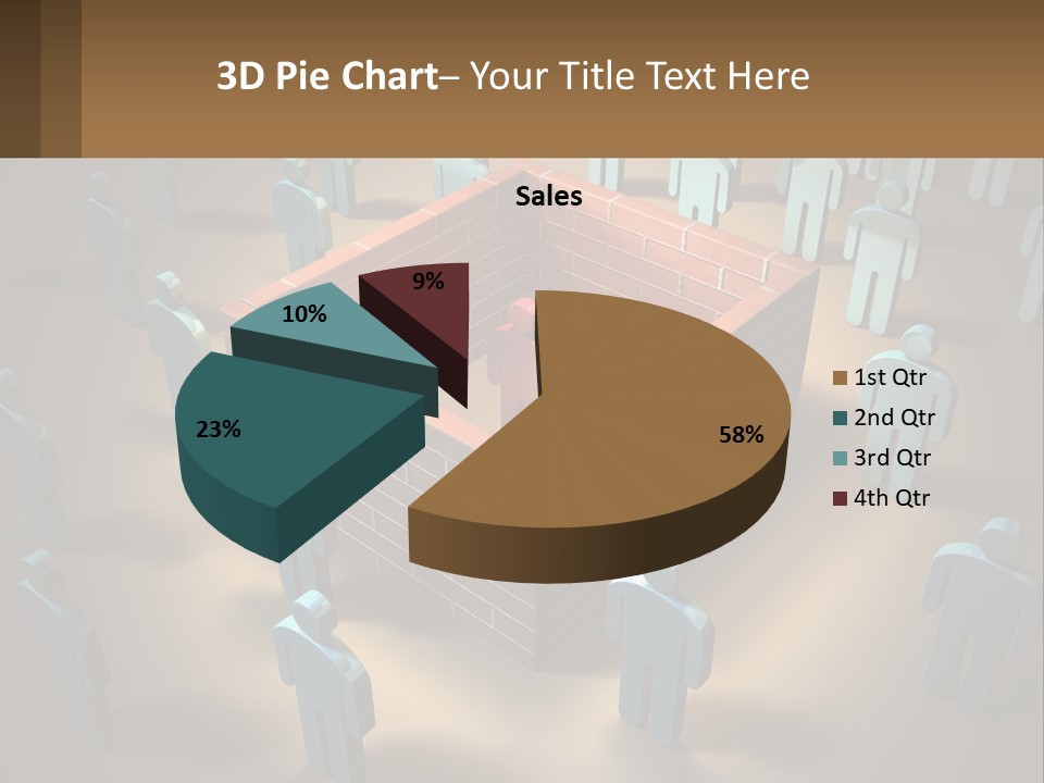 A Group Of People Standing Around A Brick Wall PowerPoint Template
