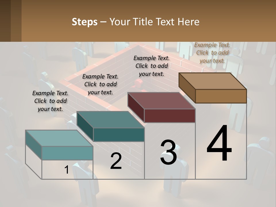 A Group Of People Standing Around A Brick Wall PowerPoint Template