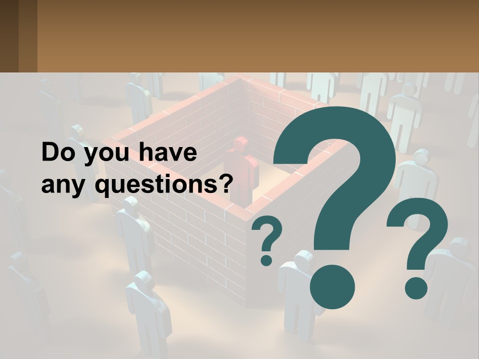 A Group Of People Standing Around A Brick Wall PowerPoint Template