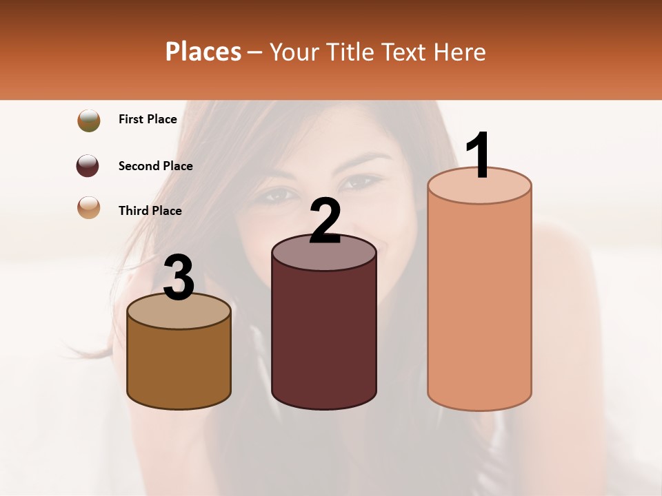 A Woman With Headphones Is Smiling For The Camera PowerPoint Template