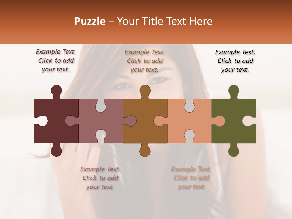 A Woman With Headphones Is Smiling For The Camera PowerPoint Template