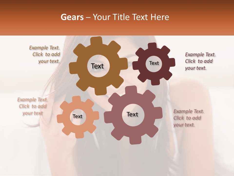 A Woman With Headphones Is Smiling For The Camera PowerPoint Template