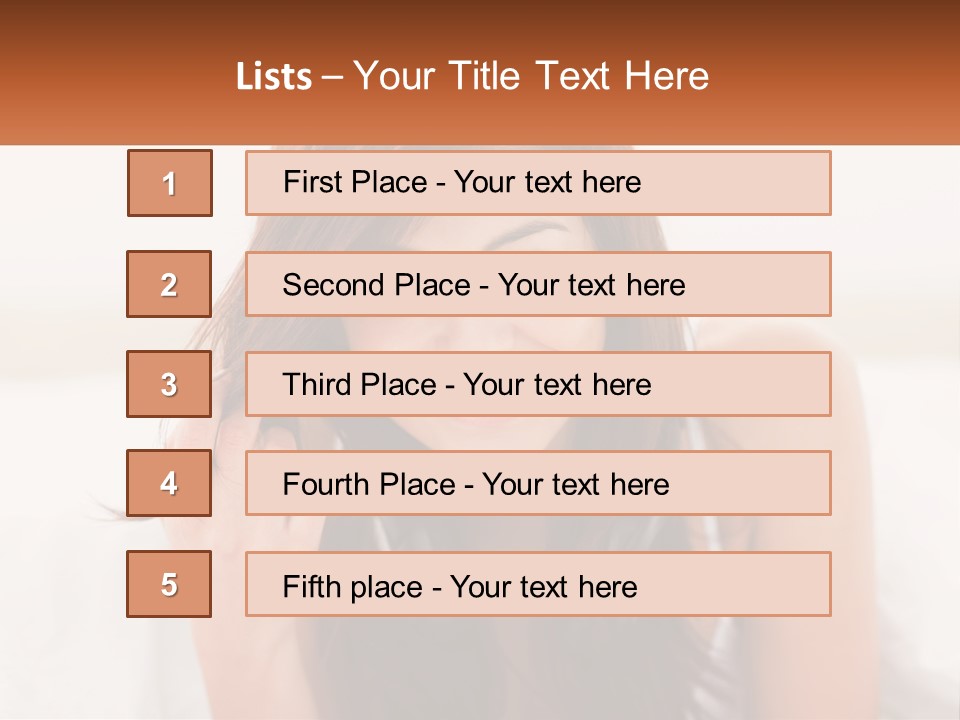 A Woman With Headphones Is Smiling For The Camera PowerPoint Template