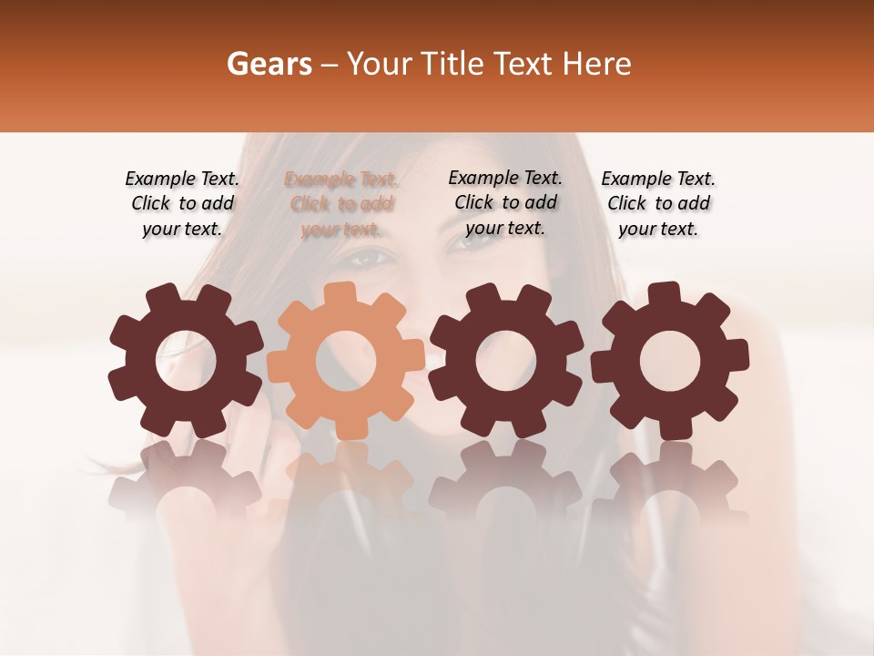 A Woman With Headphones Is Smiling For The Camera PowerPoint Template