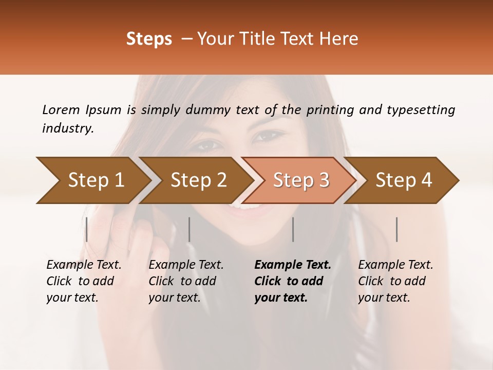 A Woman With Headphones Is Smiling For The Camera PowerPoint Template