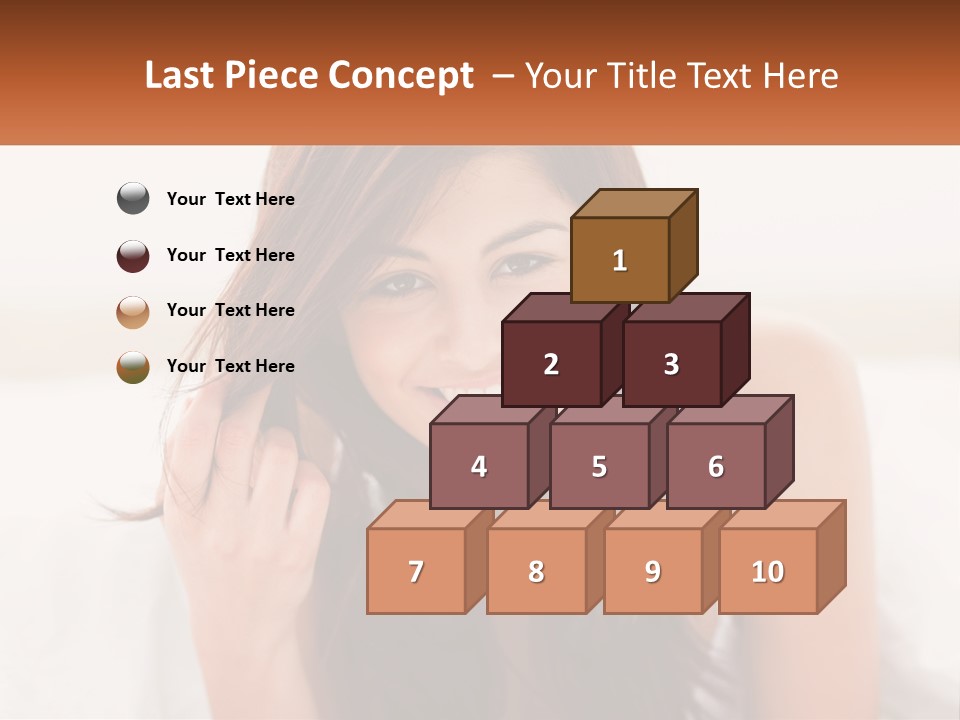 A Woman With Headphones Is Smiling For The Camera PowerPoint Template