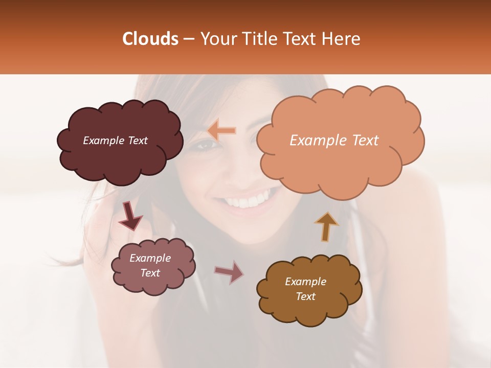 A Woman With Headphones Is Smiling For The Camera PowerPoint Template