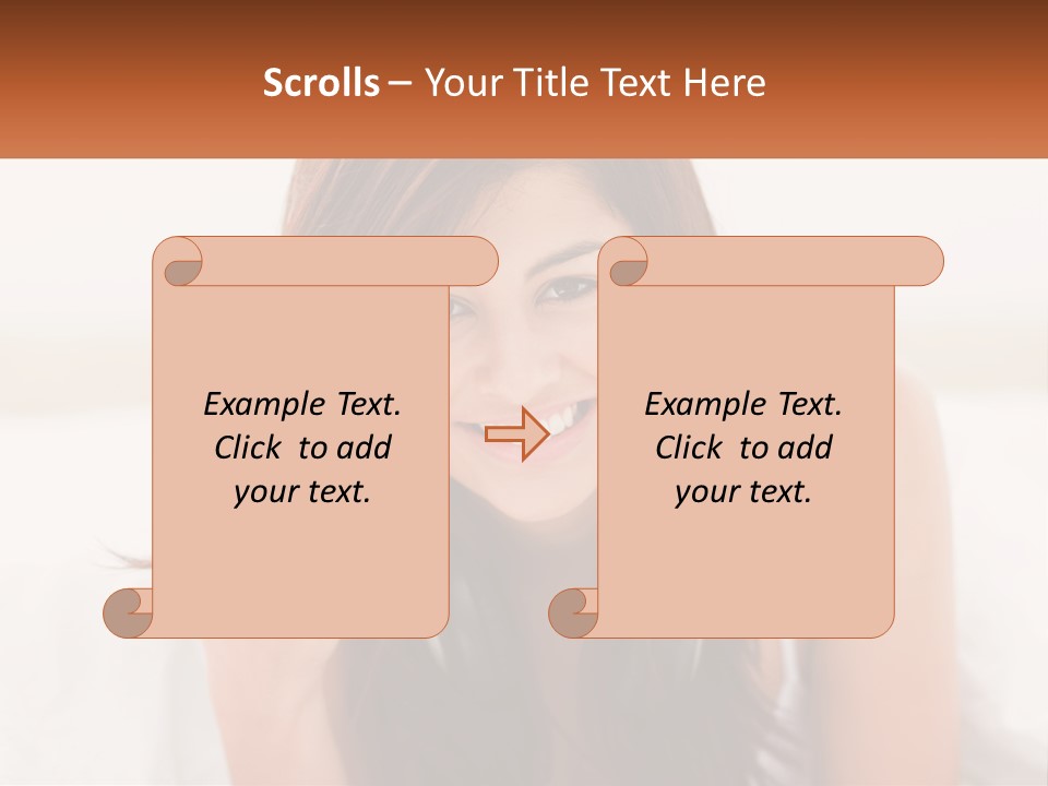 A Woman With Headphones Is Smiling For The Camera PowerPoint Template