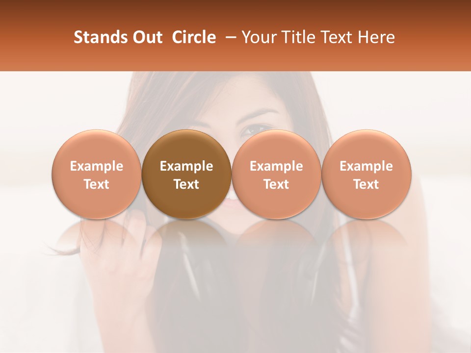 A Woman With Headphones Is Smiling For The Camera PowerPoint Template