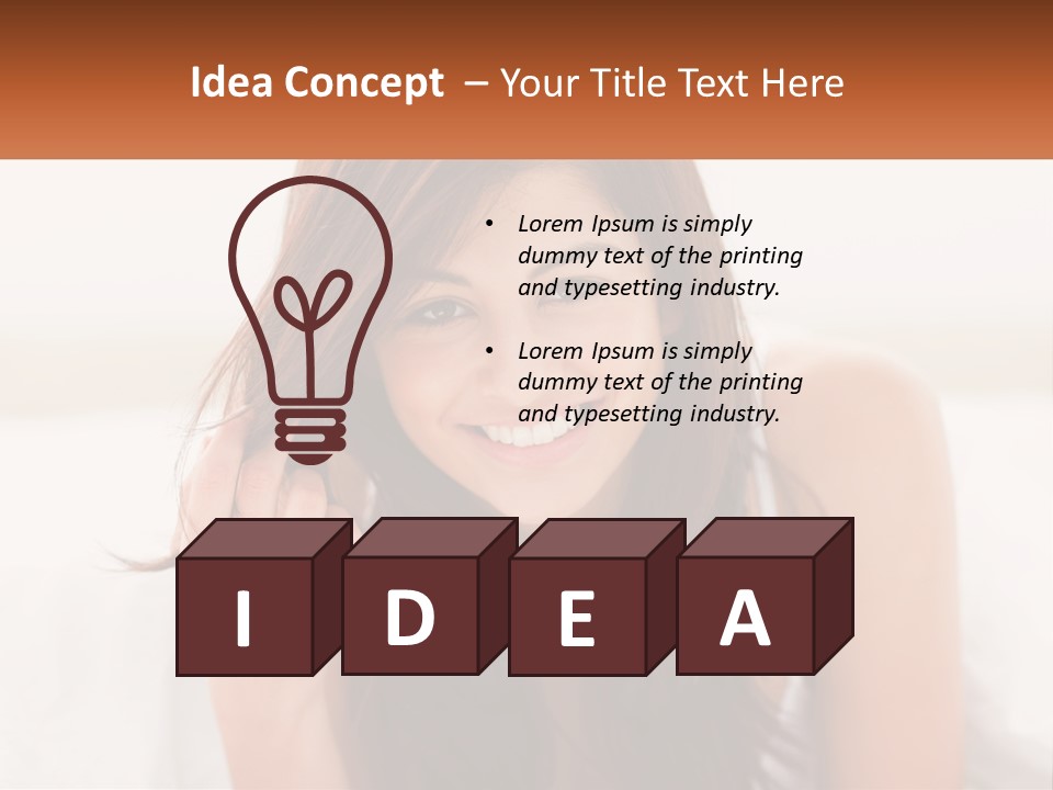 A Woman With Headphones Is Smiling For The Camera PowerPoint Template