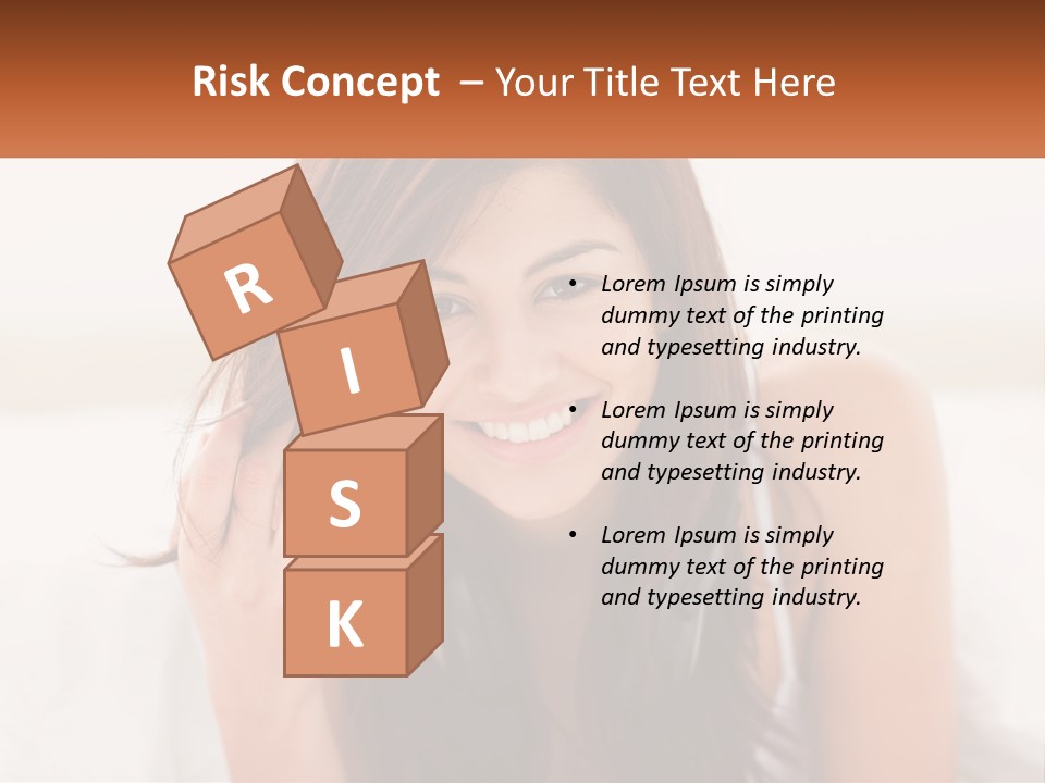 A Woman With Headphones Is Smiling For The Camera PowerPoint Template