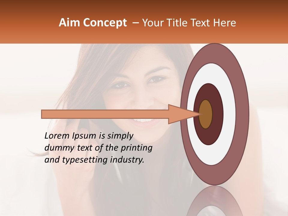 A Woman With Headphones Is Smiling For The Camera PowerPoint Template