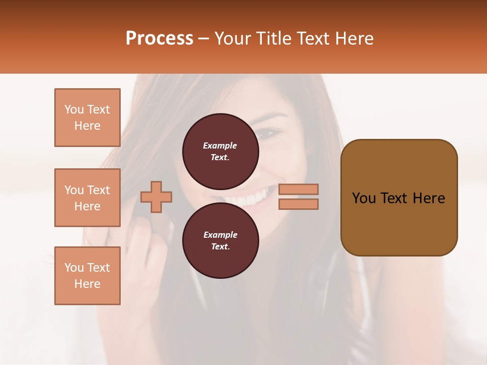 A Woman With Headphones Is Smiling For The Camera PowerPoint Template