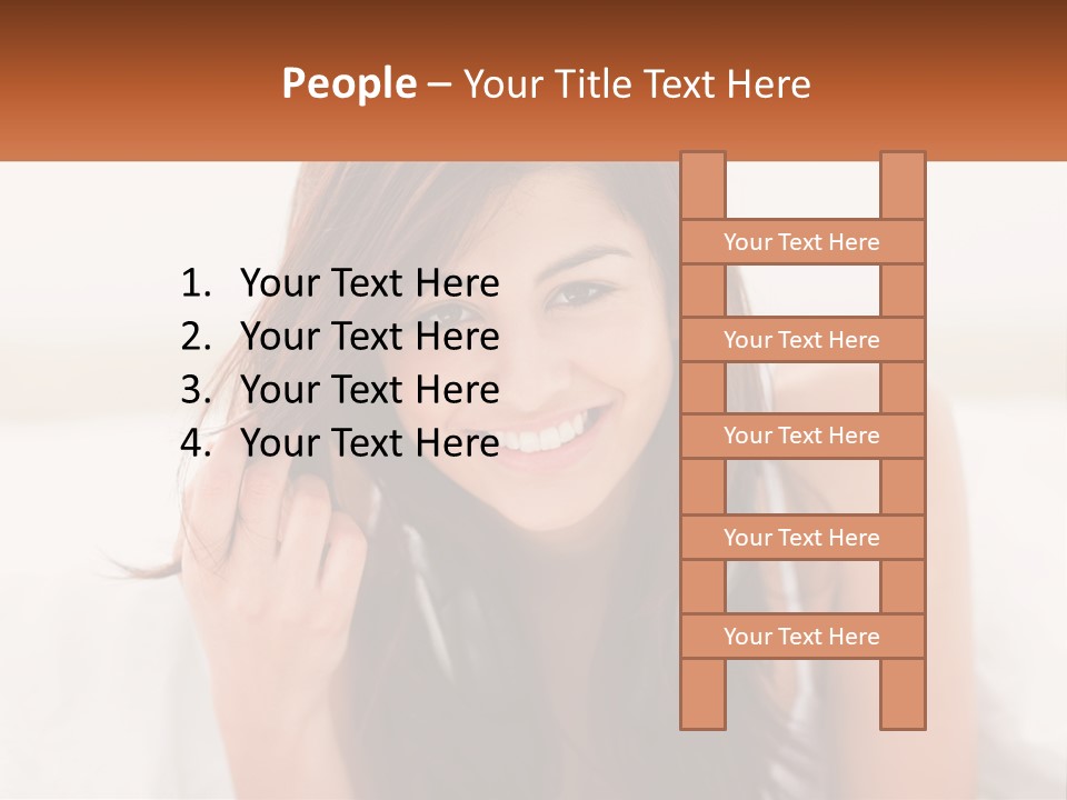 A Woman With Headphones Is Smiling For The Camera PowerPoint Template