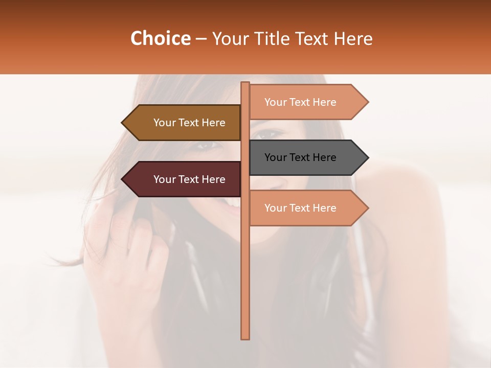 A Woman With Headphones Is Smiling For The Camera PowerPoint Template