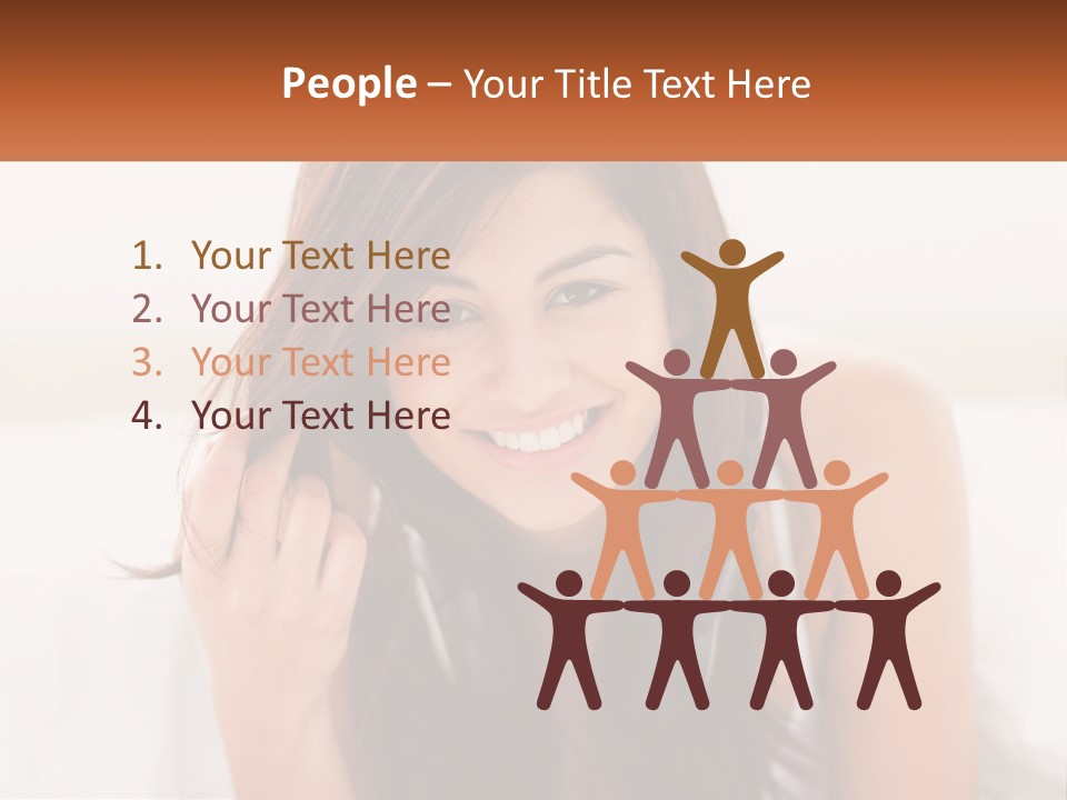 A Woman With Headphones Is Smiling For The Camera PowerPoint Template