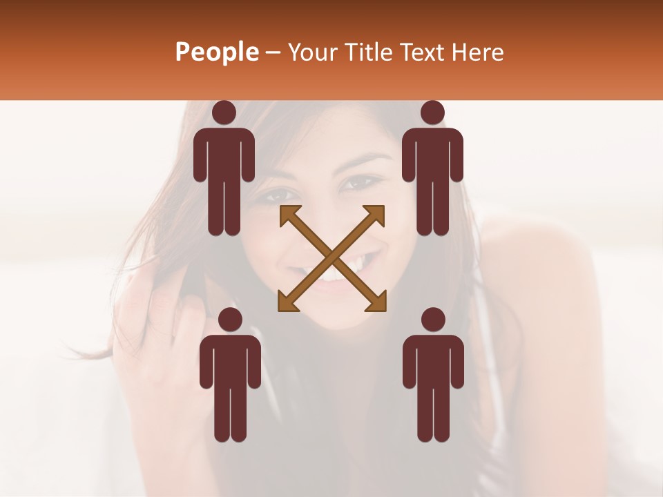 A Woman With Headphones Is Smiling For The Camera PowerPoint Template