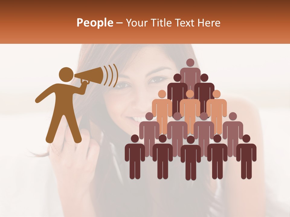 A Woman With Headphones Is Smiling For The Camera PowerPoint Template